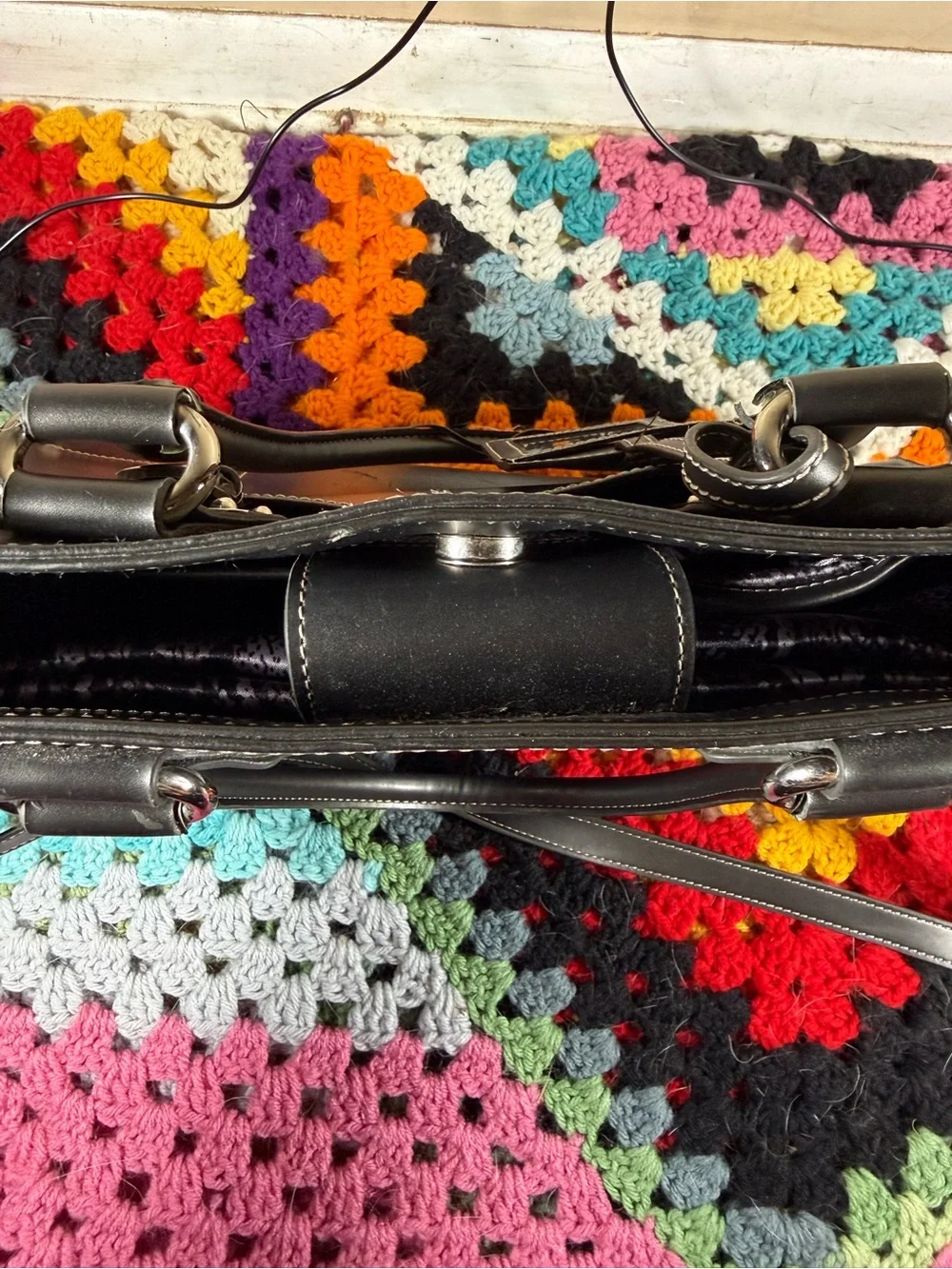 Wilsons Leather Black Leather Laptop Tote